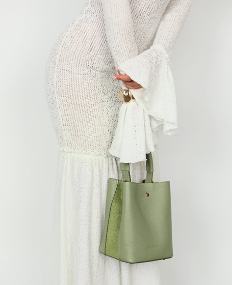 Skórzana trawiasta torebka damska Cenelle