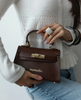 Skórzana czekoladowa torebka damska Ignatia XS